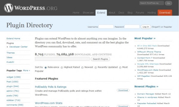 Wordpress plugins directory