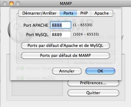 Checking MAMP MySql connection port